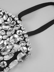Pre Order:  Bejeweled Gloves Sleeveless Mini Dress