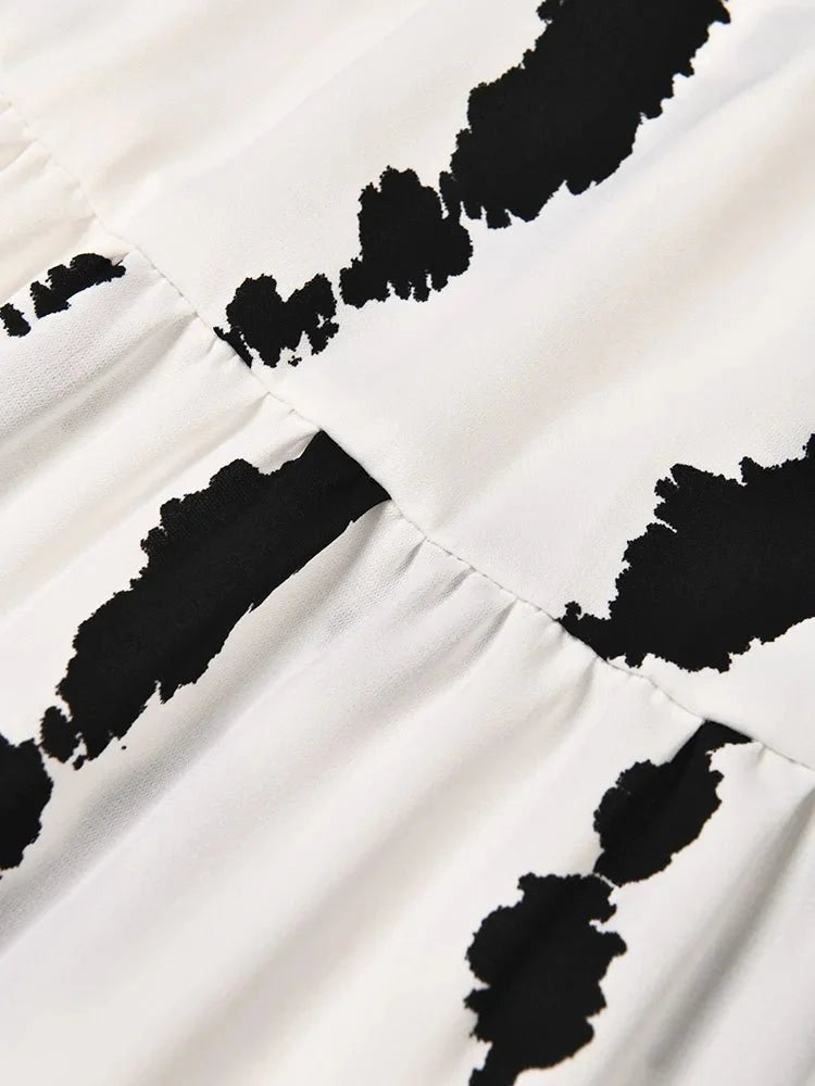 Pre Order:  Black and White Loose Fit Dress