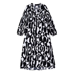 Pre Order:  Black Data Maxi Dress