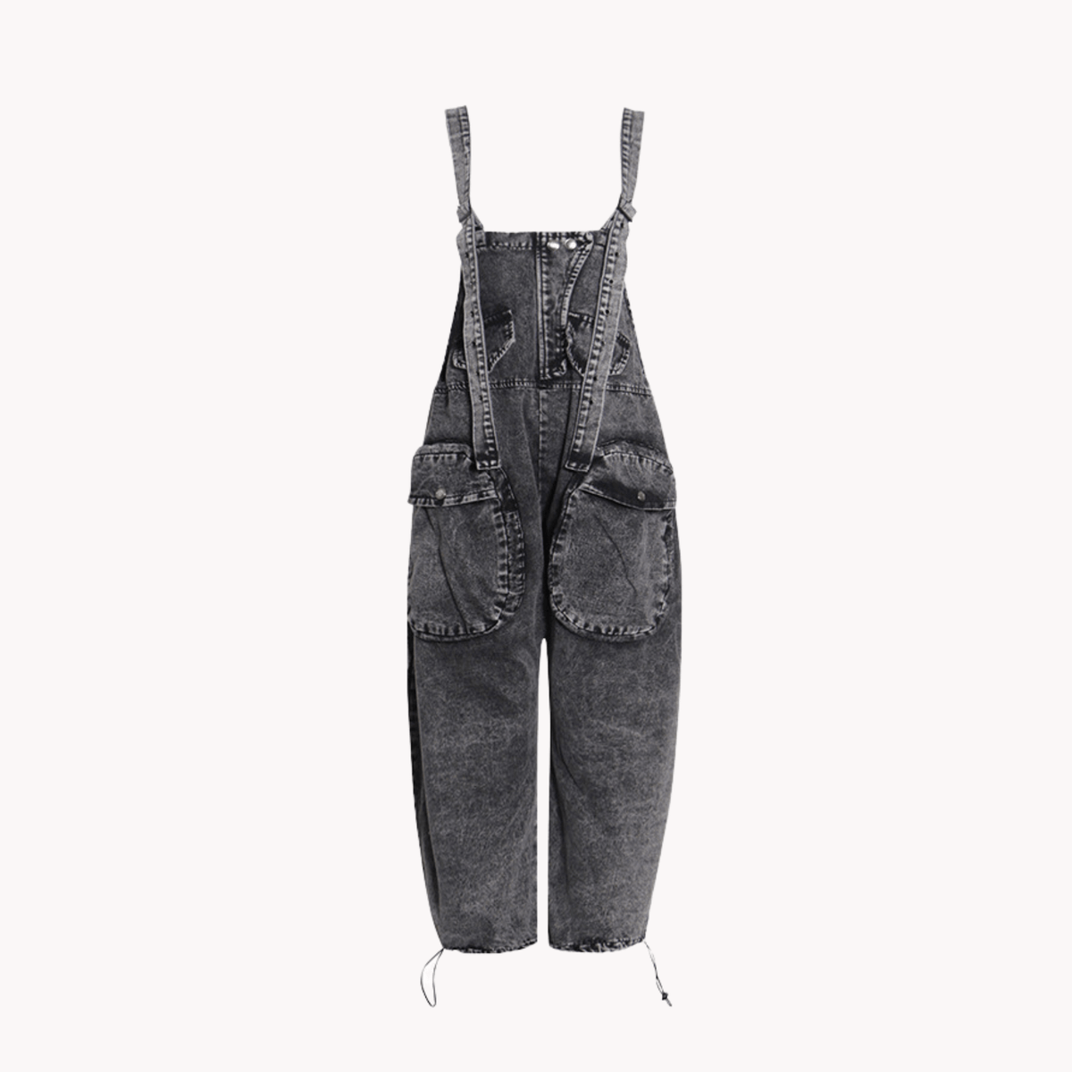 Pre Order:  Black Denim Overalls - @lalaaarisa