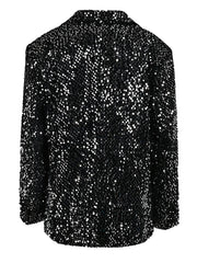 Pre Order:  Black Sequins Glam Blazer