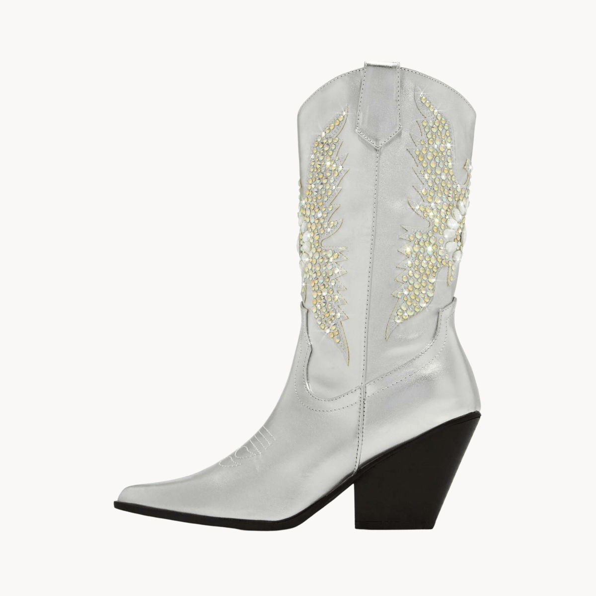 Pre Order:  Bling Studded Wedge Boots