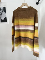 Pre Order:  Blonde Stripes Mohair Knit Sweater