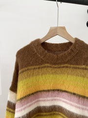 Pre Order:  Blonde Stripes Mohair Knit Sweater