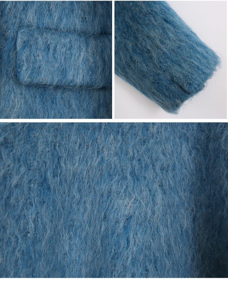 Pre Order:  Blue Fuzzy Oversized Blazer