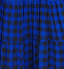 Plaid Pleated Maxi Dress