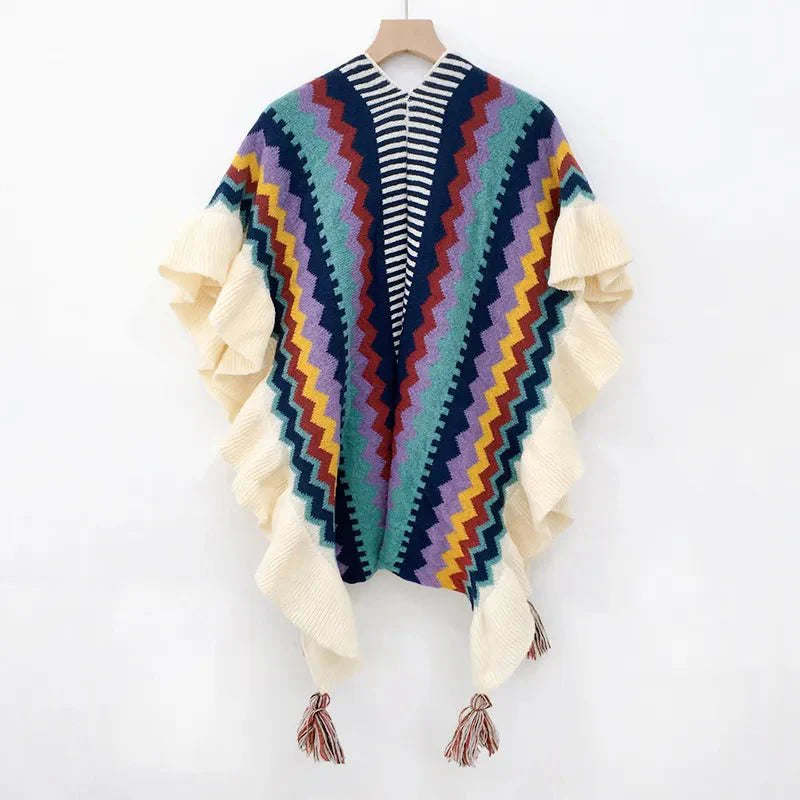 Pre Order:  Bohemian Ruffled Shawl