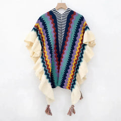 Pre Order:  Bohemian Ruffled Shawl