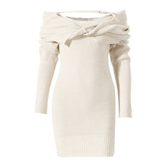 Pre Order:  Bright Off Shoulder Knit Dress