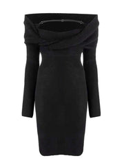 Pre Order:  Bright Off Shoulder Knit Dress
