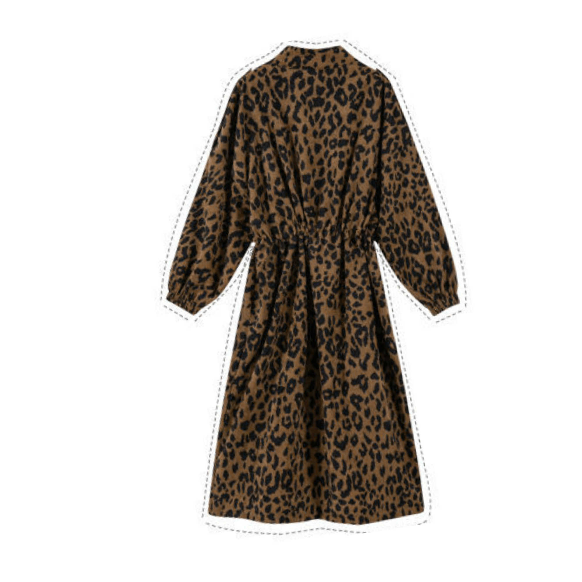 Brown Leopard Long Trench Coat