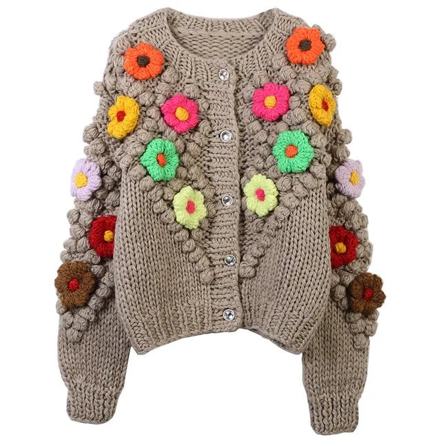 Buttercream Floral Loose Sweater