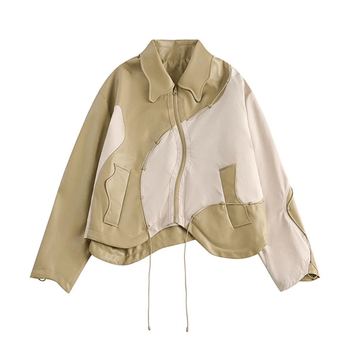 Butterfly Collar Two Tone Jacket