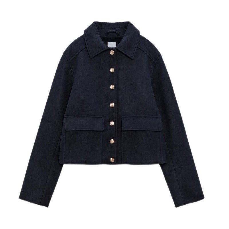 Button Down Woolen Jacket