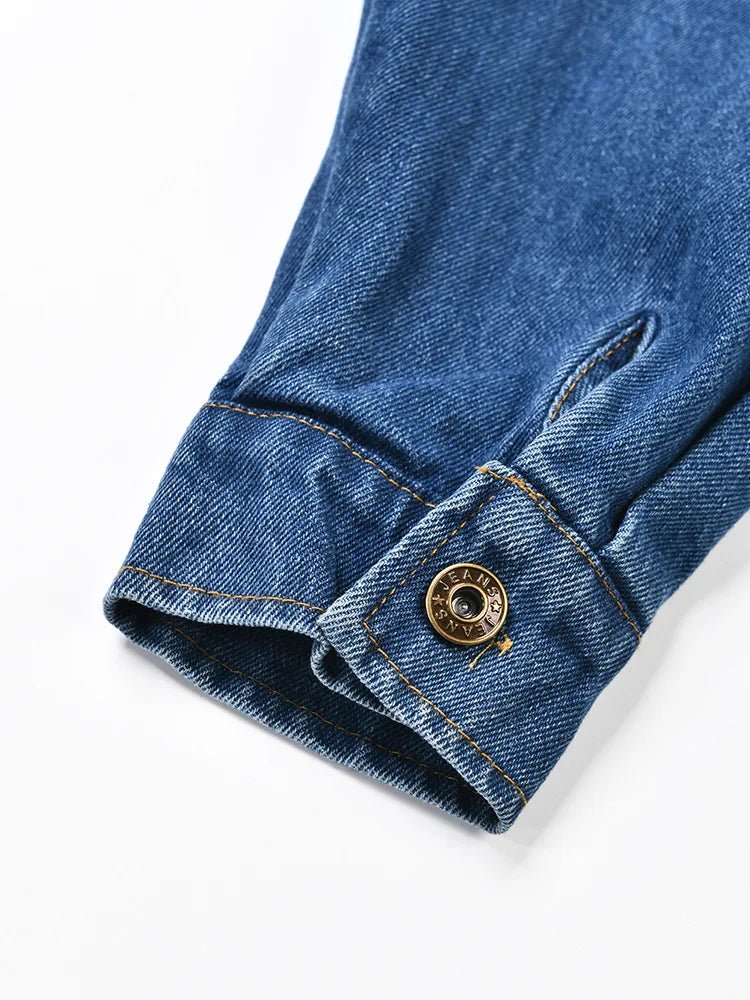 Button Rows Washed Denim Jacket