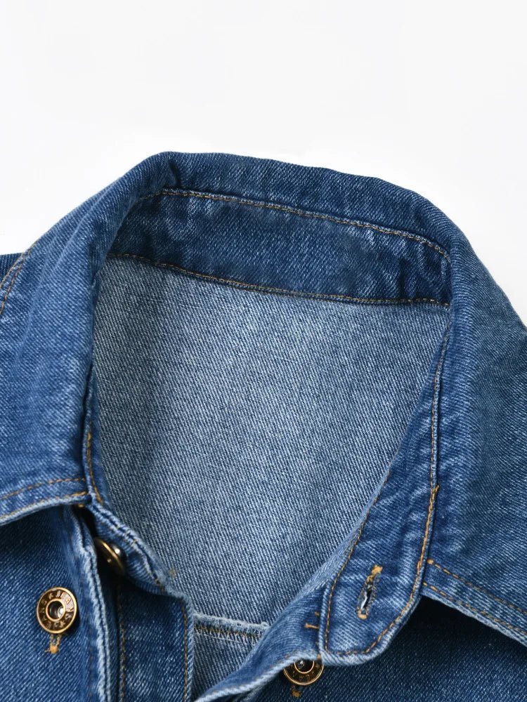 Button Rows Washed Denim Jacket