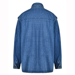 Button Rows Washed Denim Jacket