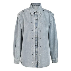 Button Rows Washed Denim Jacket