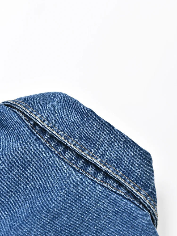 Button Rows Washed Denim Jacket