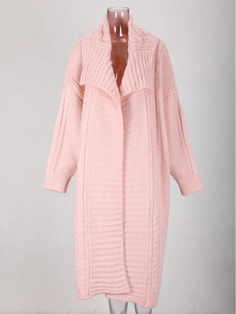 Buttonless Loose Fit Knit Cardigan