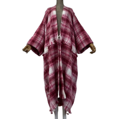 Cozy Plaid Maxi Winter Cardigan - WINI