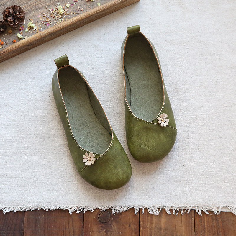 Women Summer Retro Floral Decorated Casual Shoes