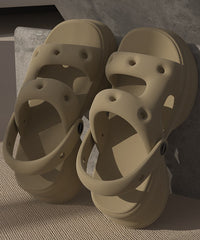 Comfortable White Hollow Out Peep Toe Sandals Platform