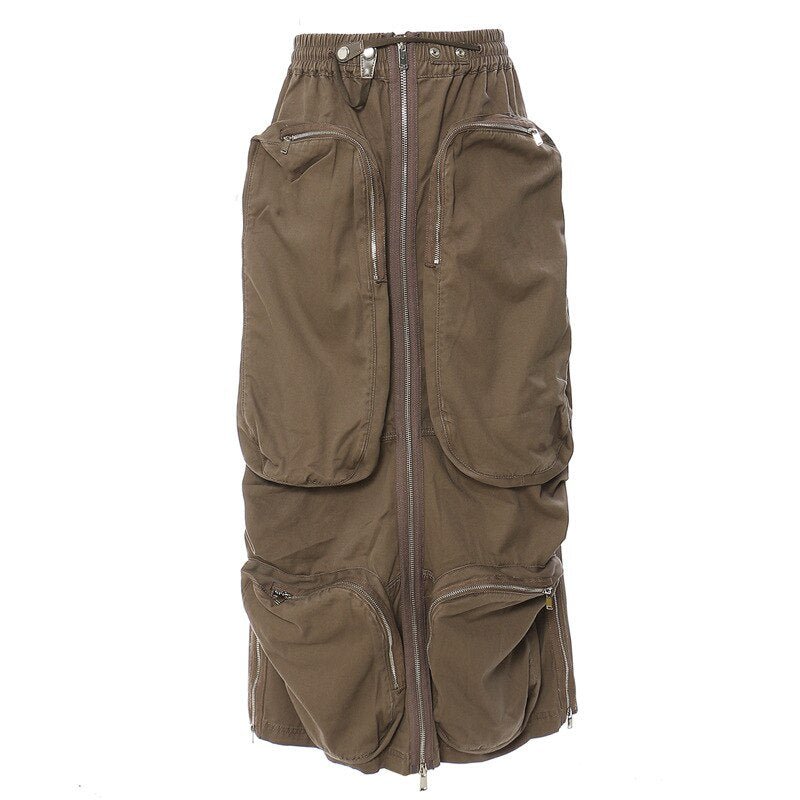 Oversized Front Pockets Cargo Skirt - @itstashawna