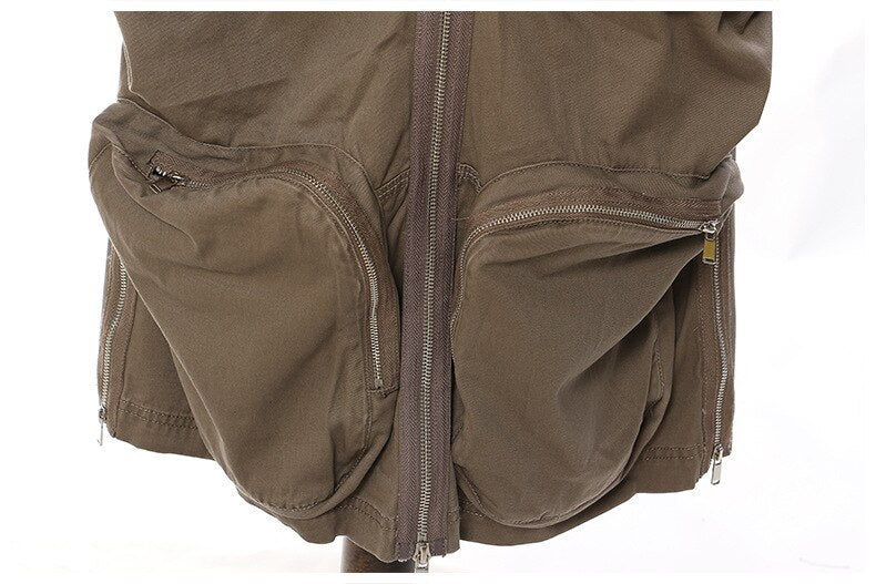 Oversized Front Pockets Cargo Skirt - @mocha-leila03