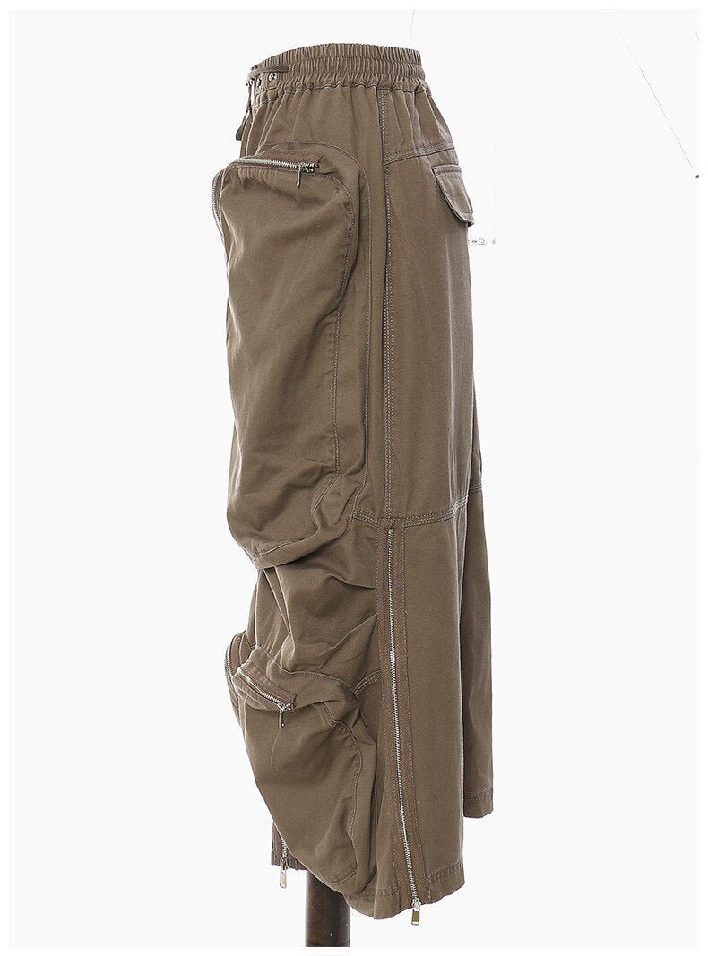 Oversized Front Pockets Cargo Skirt - @mocha-leila03
