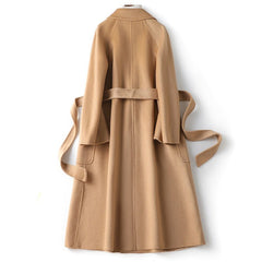 Cashmere Wool Fur Trench Coat