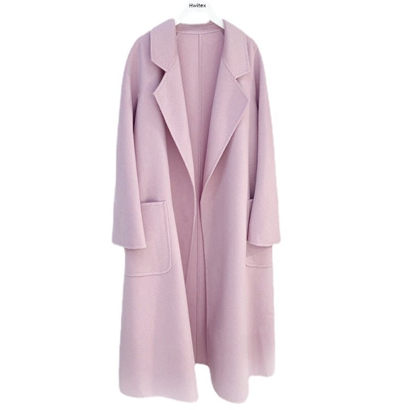 Cashmere Wool Fur Trench Coat