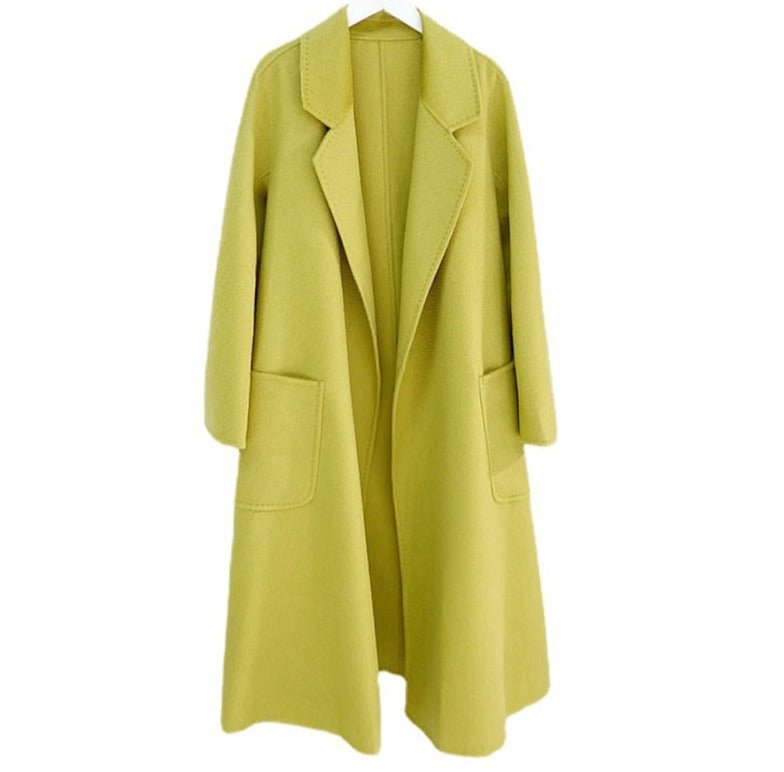 Cashmere Wool Fur Trench Coat