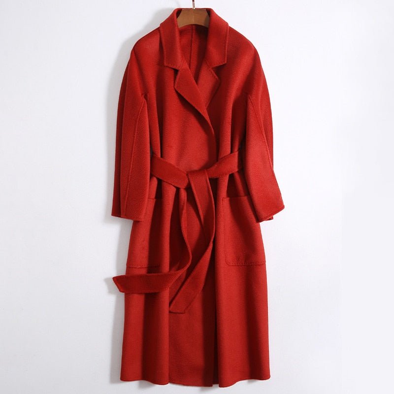 Cashmere Wool Fur Trench Coat