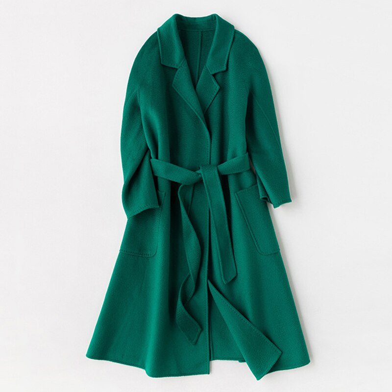 Cashmere Wool Fur Trench Coat