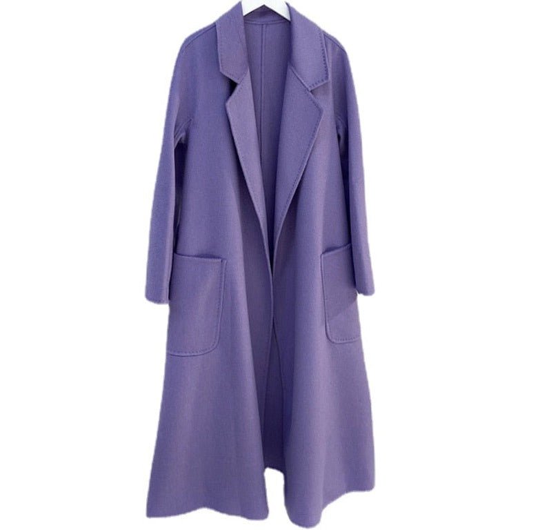 Cashmere Wool Fur Trench Coat