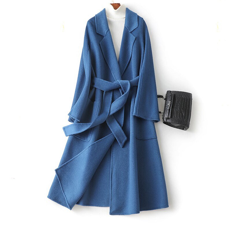 Cashmere Wool Fur Trench Coat