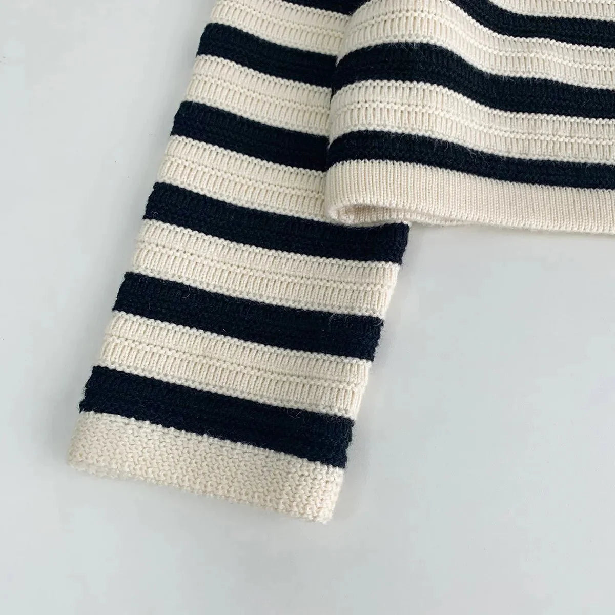 Casual Striped  Knit Cardigan