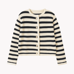 Casual Striped  Knit Cardigan