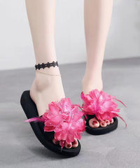 New Fashionable Flower Beach Slide Sandals Peep Toe
