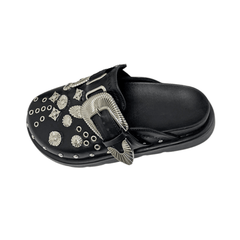 Charms Studded Flat Mules