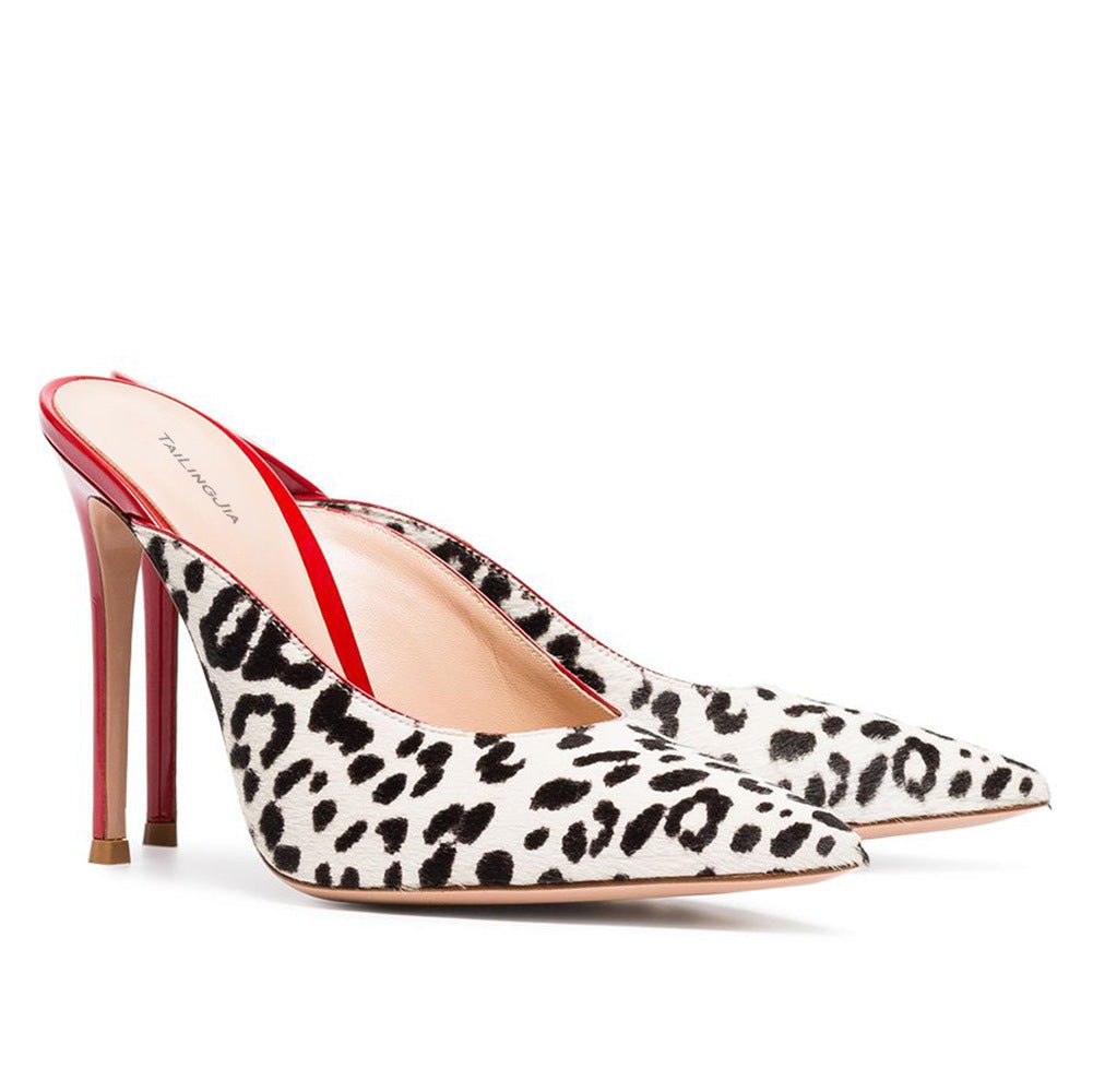 Cheetah Red Mules