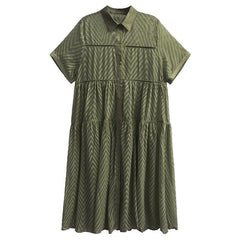 Chevron Lace Gauze Dress