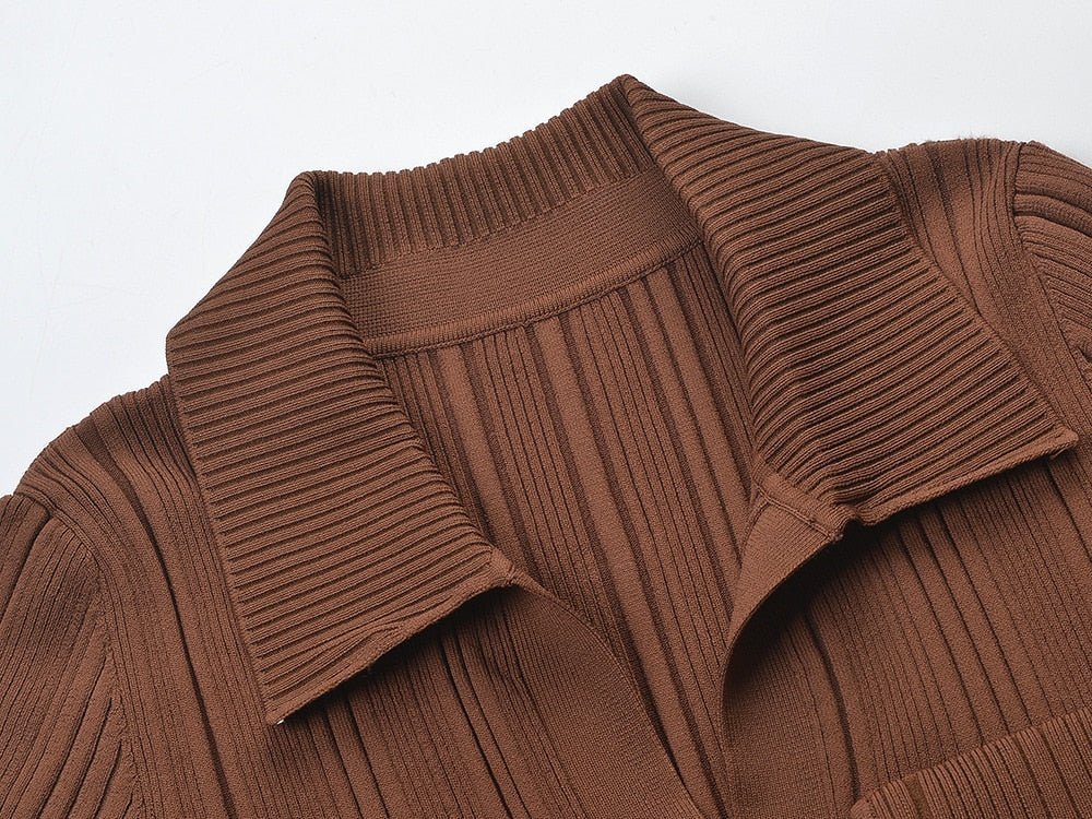 Chocolate Knitted Maxi Dress - @theartytictype