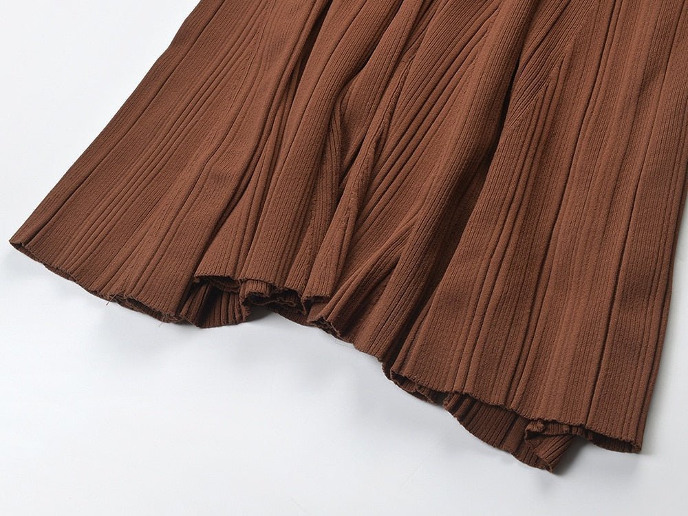 Chocolate Knitted Maxi Dress - @theartytictype