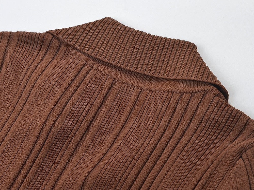 Chocolate Knitted Maxi Dress - @theartytictype