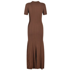 Chocolate Knitted Maxi Dress - @theartytictype