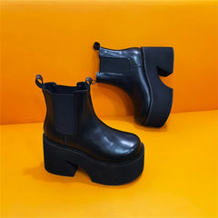 Chunky High Platform Ankle Boots