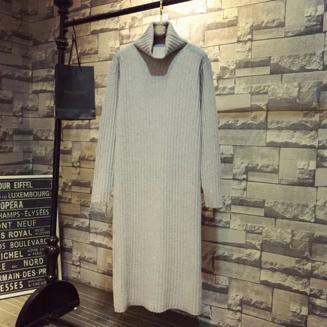 Classic Casual Turtleneck Dress