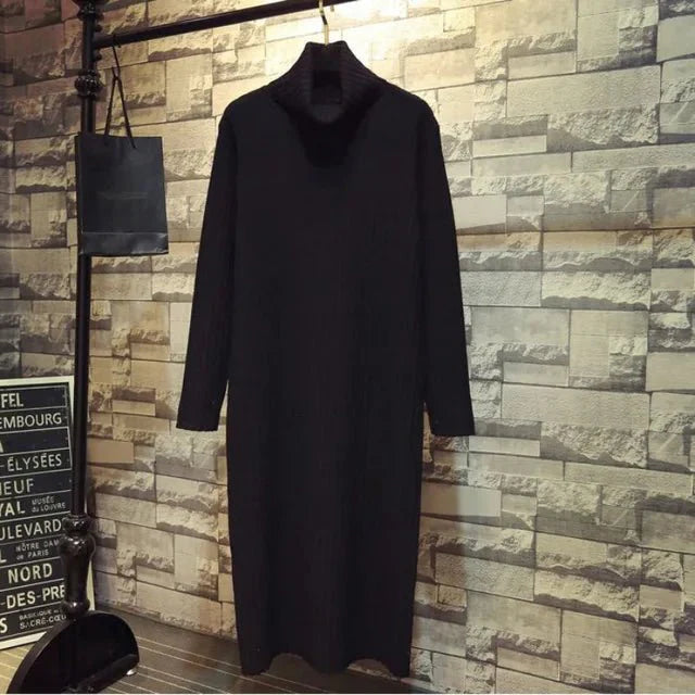 Classic Casual Turtleneck Dress